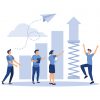 prepare-the-launch-of-a-business-project-rise-of-career-to-success-business-analysis-take-off-scale-up-flat-design-illustration-vector